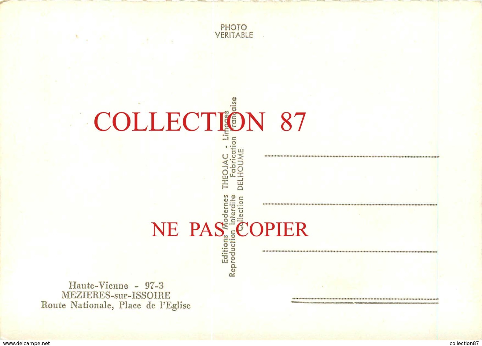 87 ☺♦♦ MEZIERES Sur ISSOIRE < VISUEL RARE De La ROUTE NATIONALE Et De La PLACE De L'EGLISE - Meziere Sur Issoire