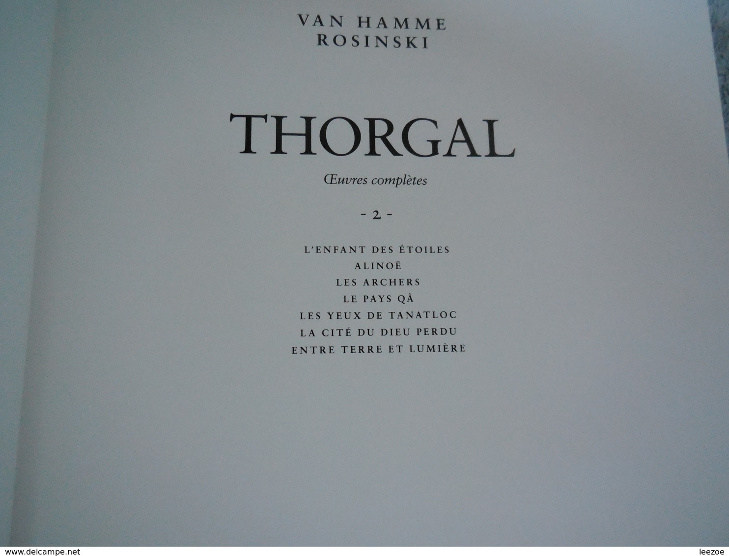 BD Thorgal - intégrale noir et blanc tome 2, le lombard Niffle..................... .010320