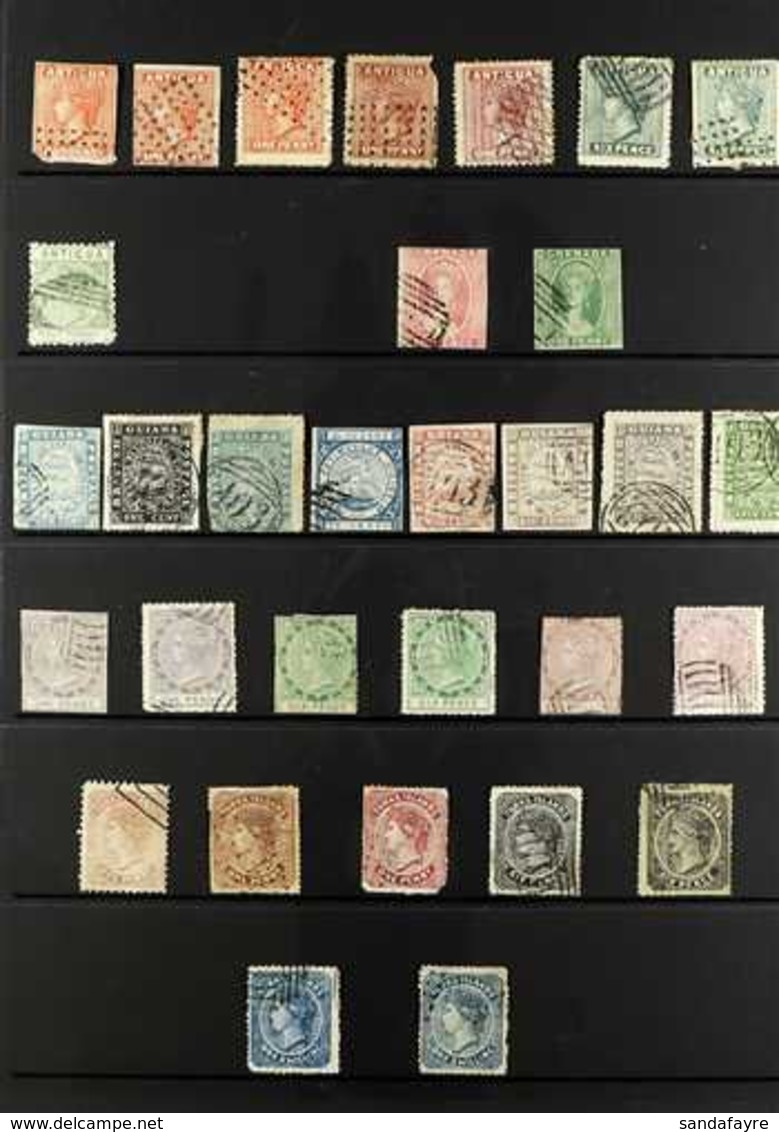 FORGERIES OF BRITISH WEST INDIES / CARIBBEAN Mostly 'used' Collection Of Forged 19th Century Stamps. With Antigua (8 Sta - Other & Unclassified