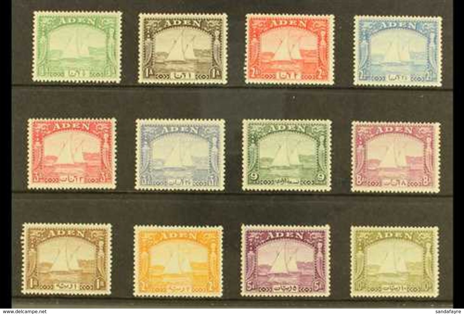 1937 "Dhow" Set Complete, SG 1/12, Very Fine Mint (12 Stamps) For More Images, Please Visit Http://www.sandafayre.com/it - Aden (1854-1963)