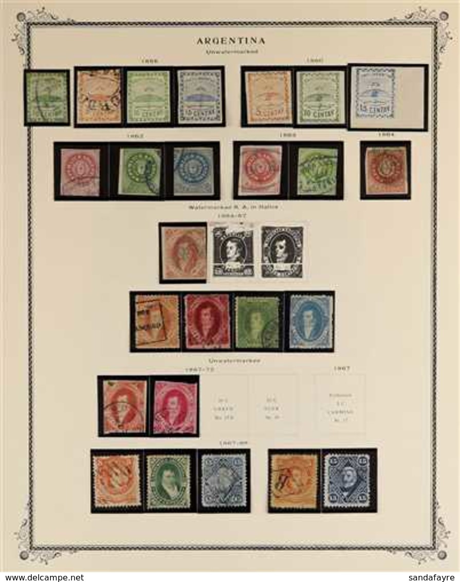 1858-1899 COLLECTION In Hingeless Mounts On Leaves, ALL DIFFERENT, Includes 1858 Set (5c & 10c Used), 1860 Set Mint, 186 - Altri & Non Classificati