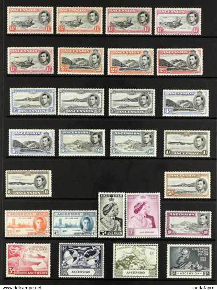 1922-1949 ALL DIFFERENT MINT ONLY COLLECTION Presented On Stock Pages That Includes KGV 1934 Pictorial Set To 1s & 1935  - Ascension (Ile De L')