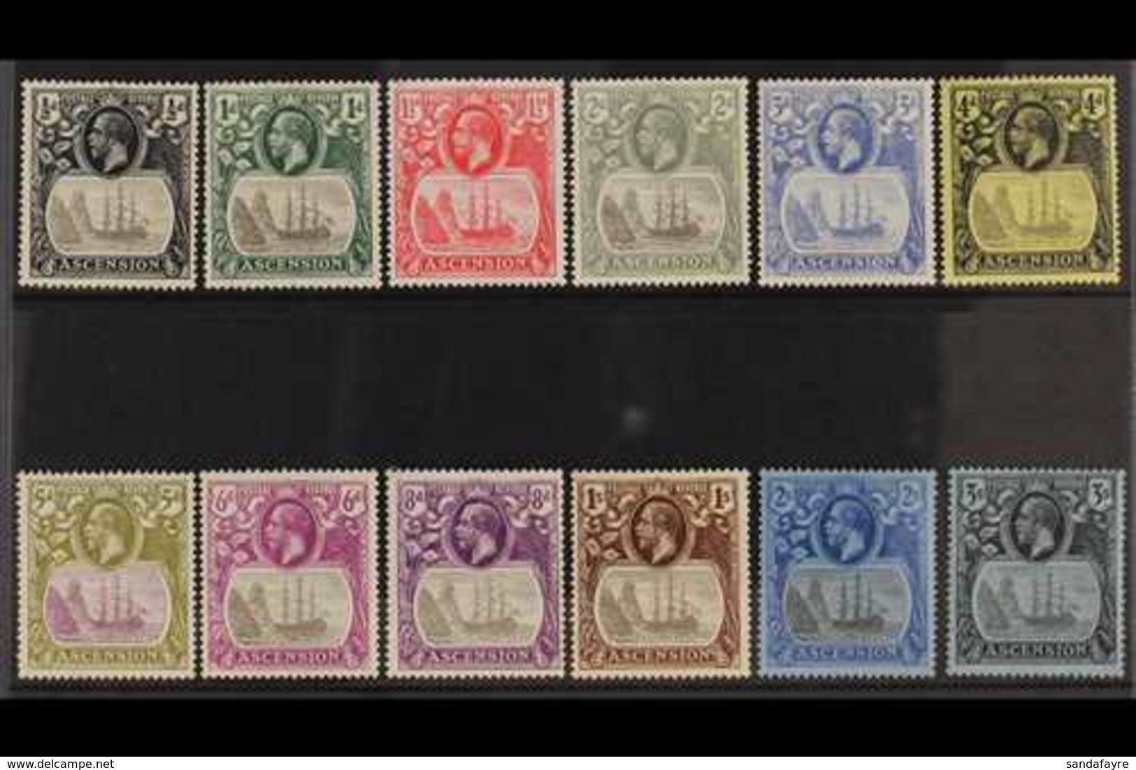 1924-33 Complete Set, SG 10/20, Fine Mint, Very Fresh. (12 Stamps) For More Images, Please Visit Http://www.sandafayre.c - Ascensione