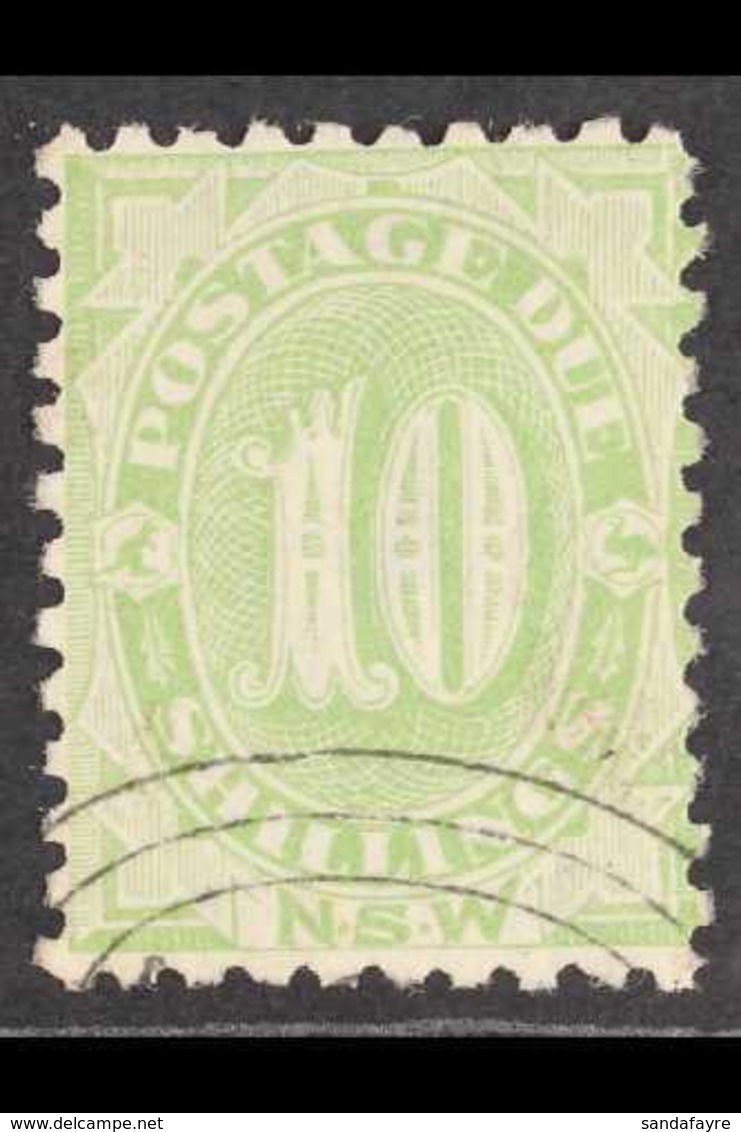 NEW SOUTH WALES POSTAGE DUE 1891-97 10s Green Perf 10, SG D9, Fine Used, Fresh. For More Images, Please Visit Http://www - Autres & Non Classés