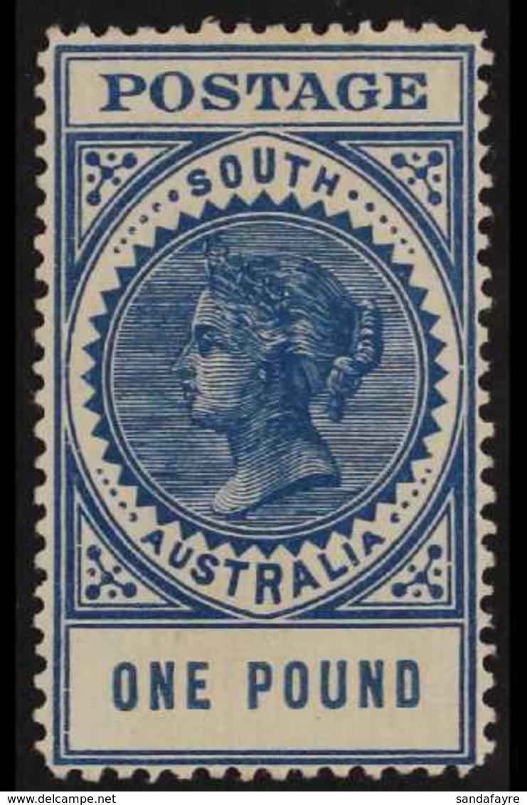 SOUTH AUSTRALIA 1904-11 Watermark Crown SA, Tall QV (Thick "POSTAGE") £1 Blue, Perf 12, SG 292, Very Fine Mint. For More - Autres & Non Classés