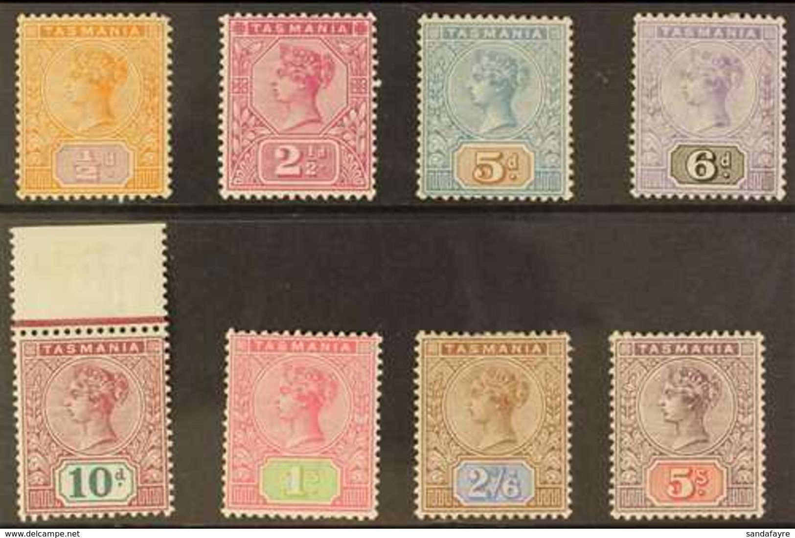 TASMANIA 1892-99 Set To 5s, SG 216/223, Fine Mint. (8 Stamps) For More Images, Please Visit Http://www.sandafayre.com/it - Autres & Non Classés