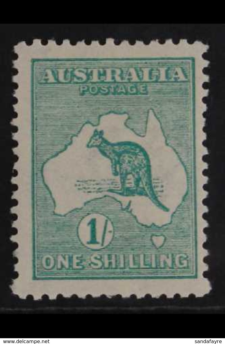 1913 1s Emerald, Wmk "Wide Crown", Kangaroo, SG 11, Very Fine And Fresh Mint. For More Images, Please Visit Http://www.s - Altri & Non Classificati