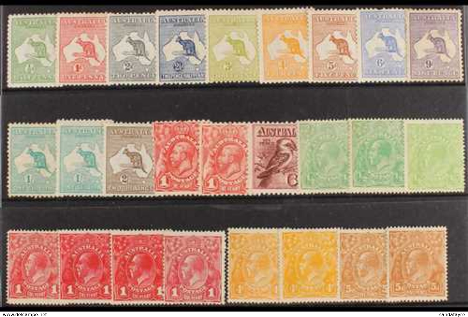 1913-20 FIRST WATERMARK ISSUES MINT COLLECTION An Attractive Mint Collection Of These First Watermark Issues That Includ - Altri & Non Classificati