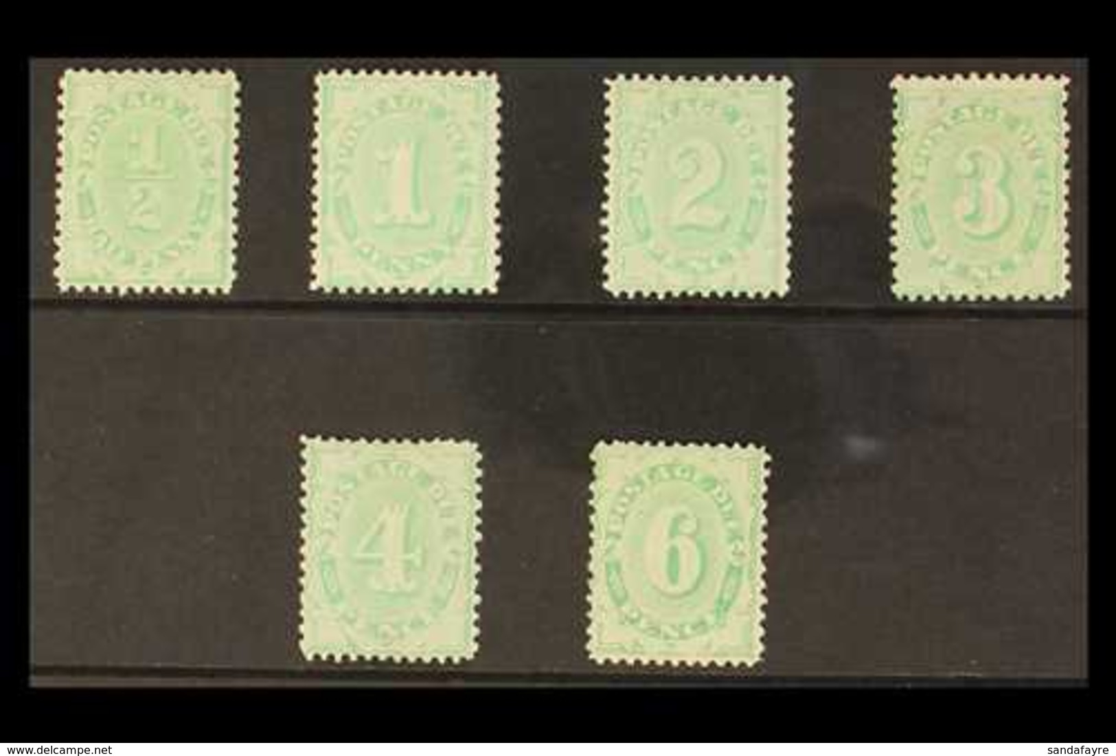 POSTAGE DUES 1906 Complete Set Wmk Crown Over Single Lined A, Perf 11½, 12, Compound With 11, SG D45/50, Very Fine Mint. - Altri & Non Classificati