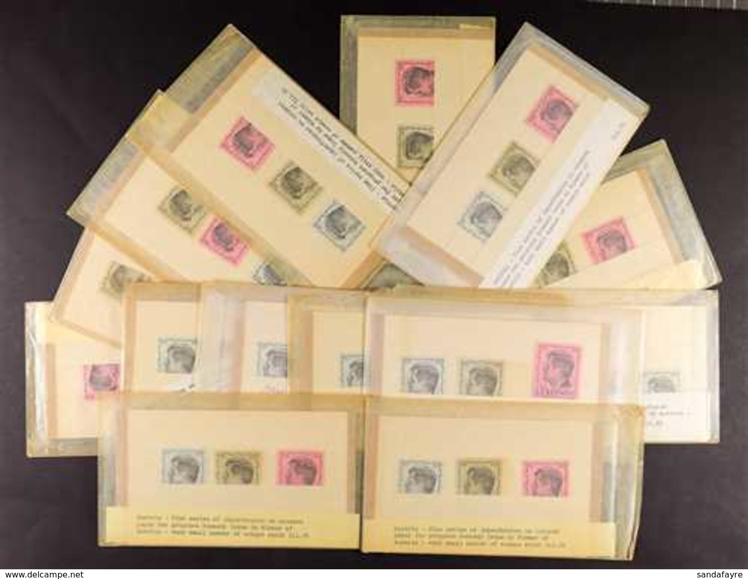 WIMMER 1964 KENNEDY ESSAYS HOARD. Includes Imperf Sets (x38) Of 3 Never Hinged Mint And And Similar Imperf Sets (x4) Of  - Autres & Non Classés