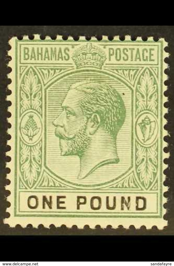 1912-19 £1 Dull Green & Black, Wmk Mult Crown CA, SG 89, Fine Mint. For More Images, Please Visit Http://www.sandafayre. - Autres & Non Classés