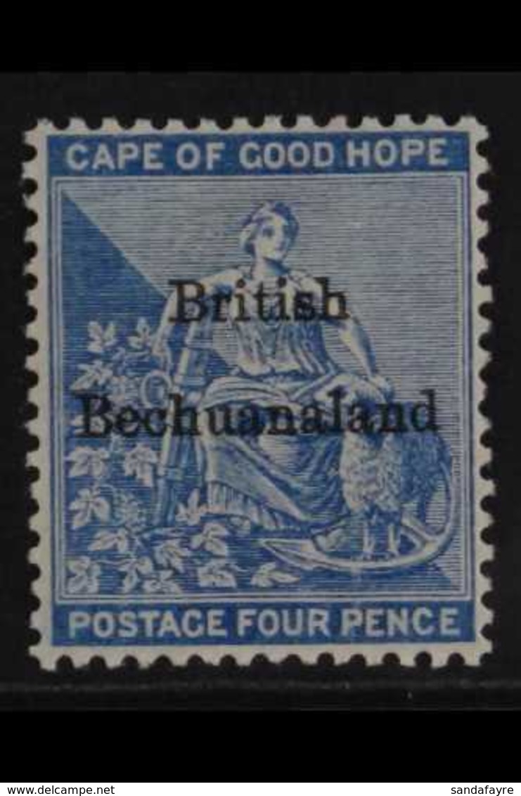 1885 4d Dull Blue, Overprinted, SG 3, Very Fine Mint. Bright Stamp. For More Images, Please Visit Http://www.sandafayre. - Autres & Non Classés
