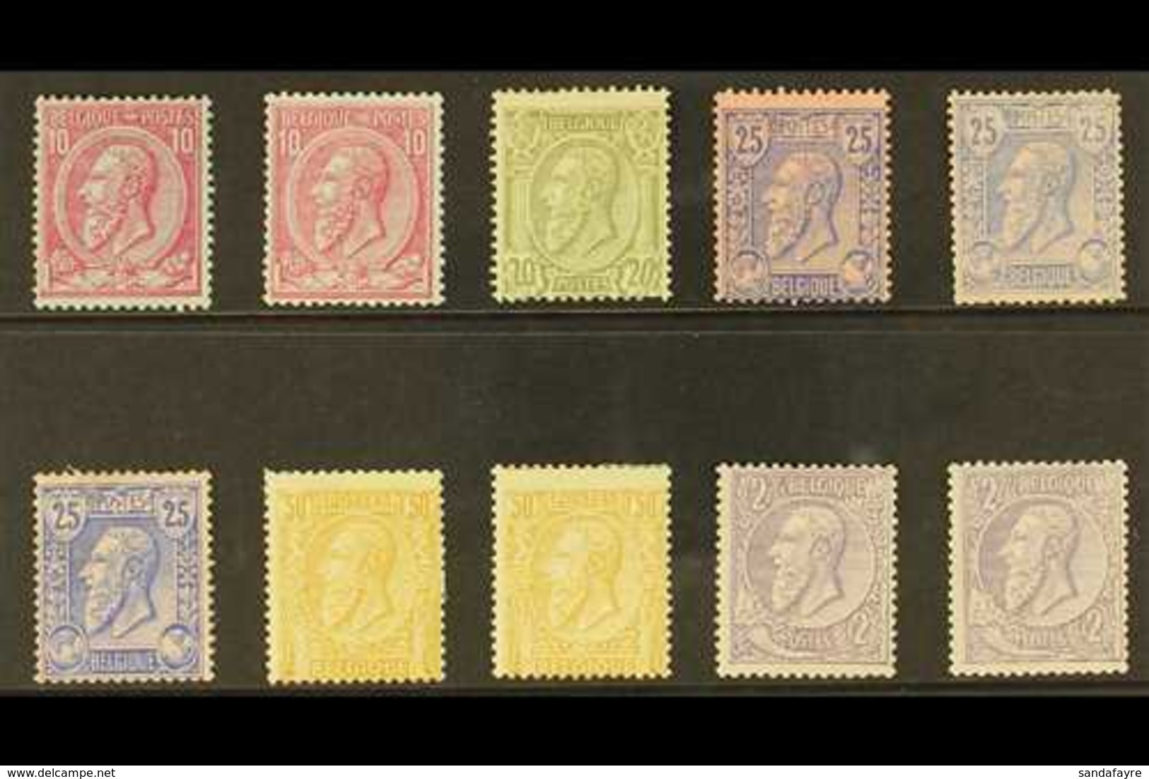 1884-91 Attractive Mint Group With 10c Carmine On Bluish X2, 20c Olive-green, 25c Blue On Rose, 25c Blue On Pale Rose X2 - Autres & Non Classés