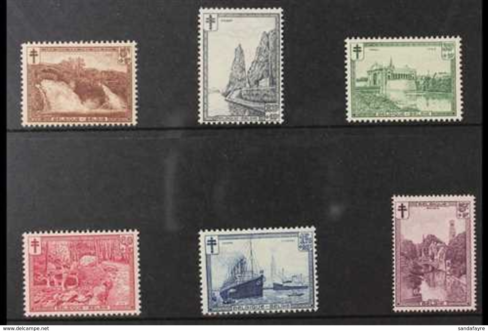 1929 Anti - Tuberculosis Complete Set, Cob 293/98, SG 552/57, Never Hinged Mint (6 Stamps) For More Images, Please Visit - Autres & Non Classés