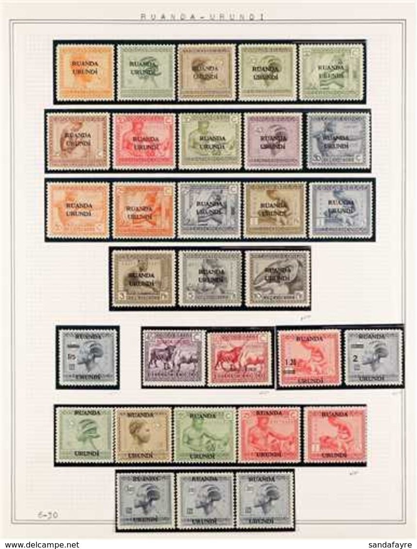 RUANDA-URUNDI 1924-1961 NEVER HINGED MINT COLLECTION In Hingeless Mounts On Leaves, All Different, Includes 1924-26 & 19 - Altri & Non Classificati