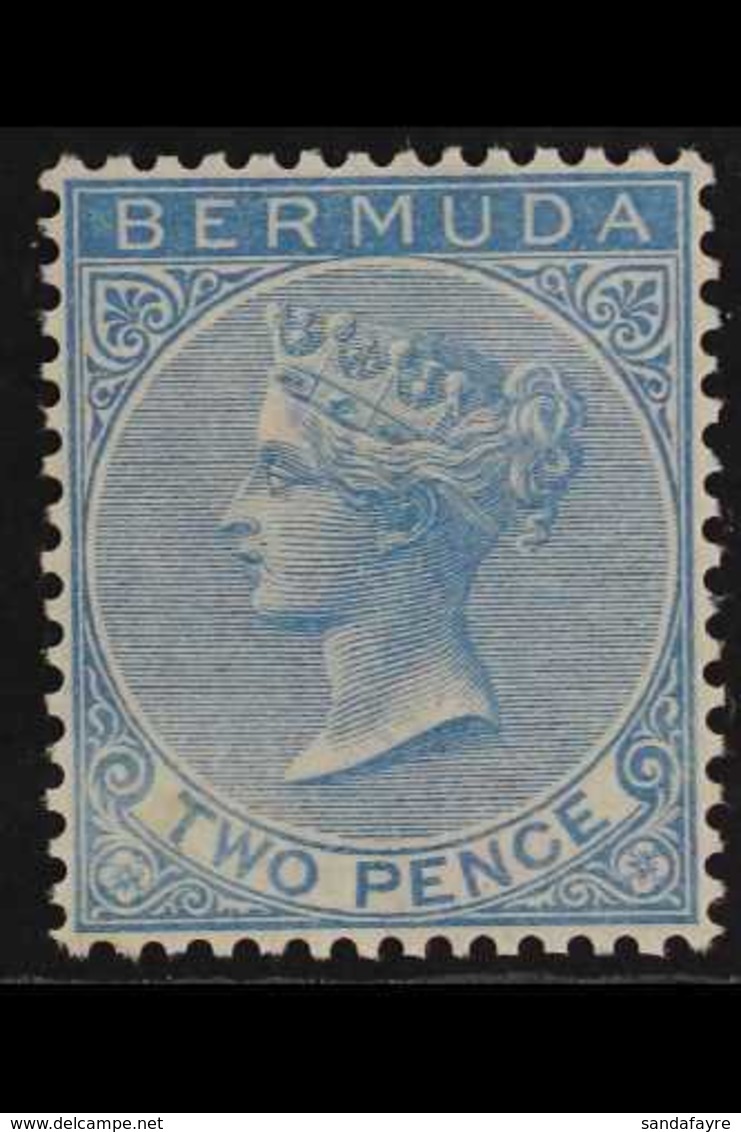 1865-1903 2d Dull Blue, SG 3, Fine Mint, Fresh Colour. For More Images, Please Visit Http://www.sandafayre.com/itemdetai - Bermudas