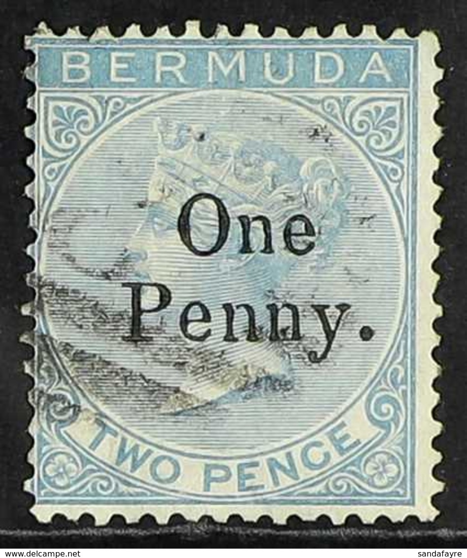 1895 1d On 2d Dull Blue, SG 15, Very Fine Used. For More Images, Please Visit Http://www.sandafayre.com/itemdetails.aspx - Bermudes