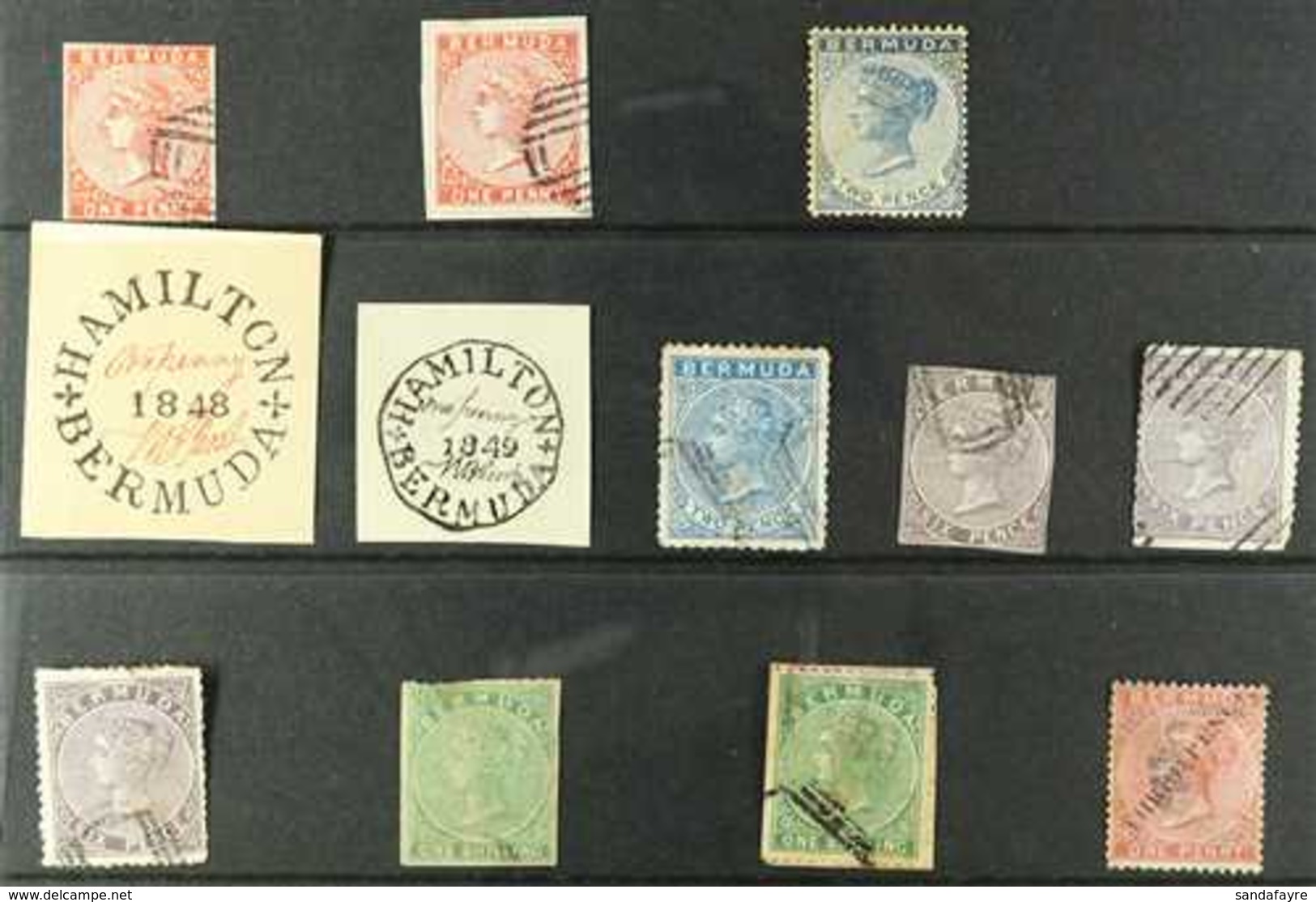 FORGERIES A 'used' Collection Of Forged 19th Century Stamps With Values To 1s. (12 Forgeries) For More Images, Please Vi - Bermudes