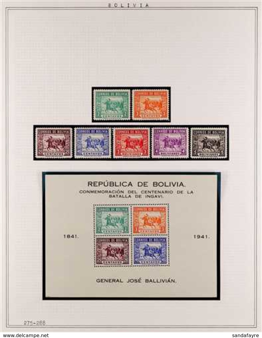 1931-1967 VERY FINE MINT & NHM COLLECTION An Attractive, ALL DIFFERENT Collection Presented In Mounts On Album Pages, Mo - Bolivia
