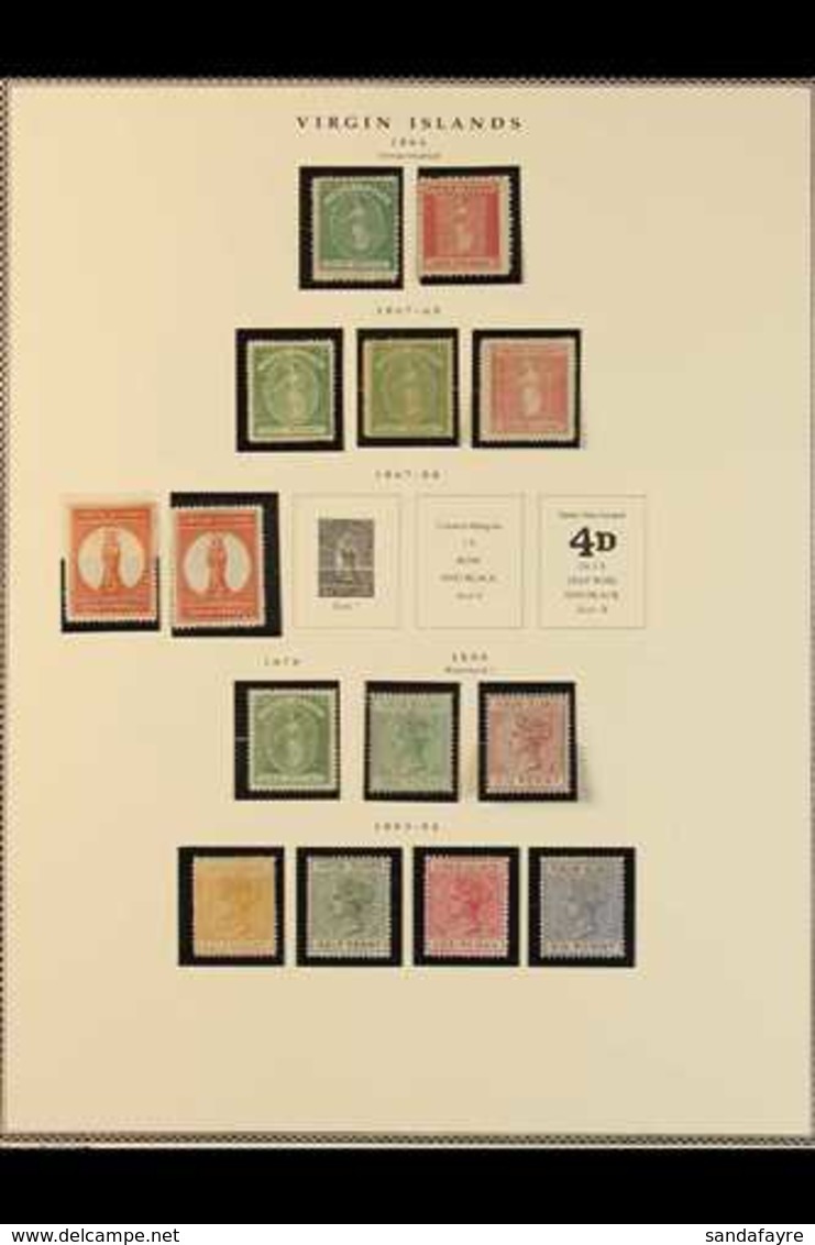 1866 - 1966 MINT ONLY COLLECTION Highly Complete Collection Of Mint Sets On Printed Album Pages, With Only 3 Empty Space - Iles Vièrges Britanniques