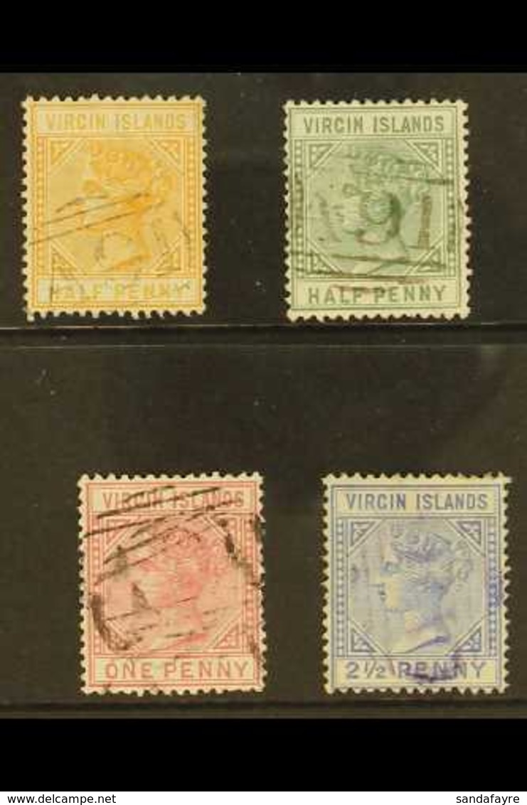 1883-84 Complete Set, SG 26/31, With Neat A91 Cancels, The 2½d In Violet. (4 Stamps) For More Images, Please Visit Http: - British Virgin Islands