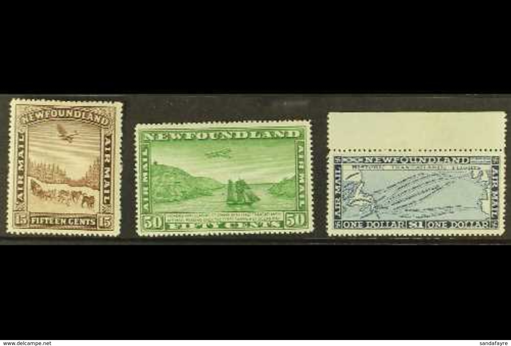 1931 Air Watermarked Set, SG 195/197, Fine Mint, The $1 Never Hinged Marginal. (3 Stamps) For More Images, Please Visit  - Altri & Non Classificati