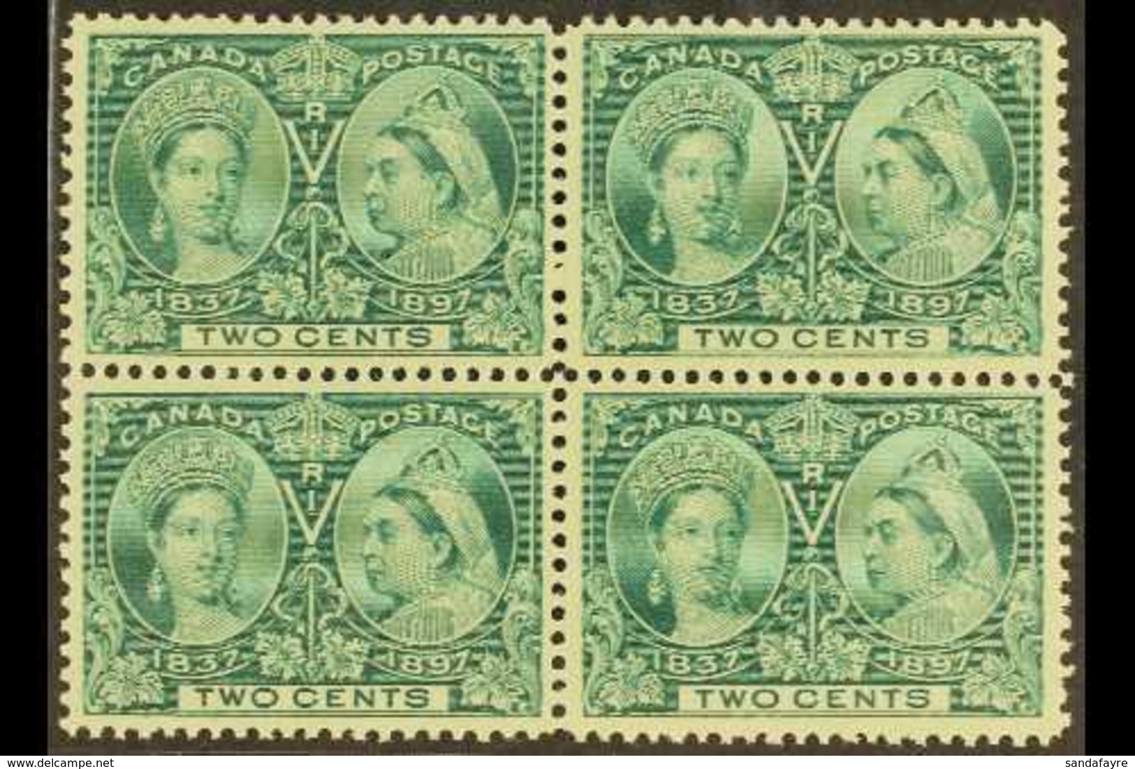 1897 2c Deep Green, SG 25, Never Hinged Mint Block Of 4 (4) For More Images, Please Visit Http://www.sandafayre.com/item - Altri & Non Classificati