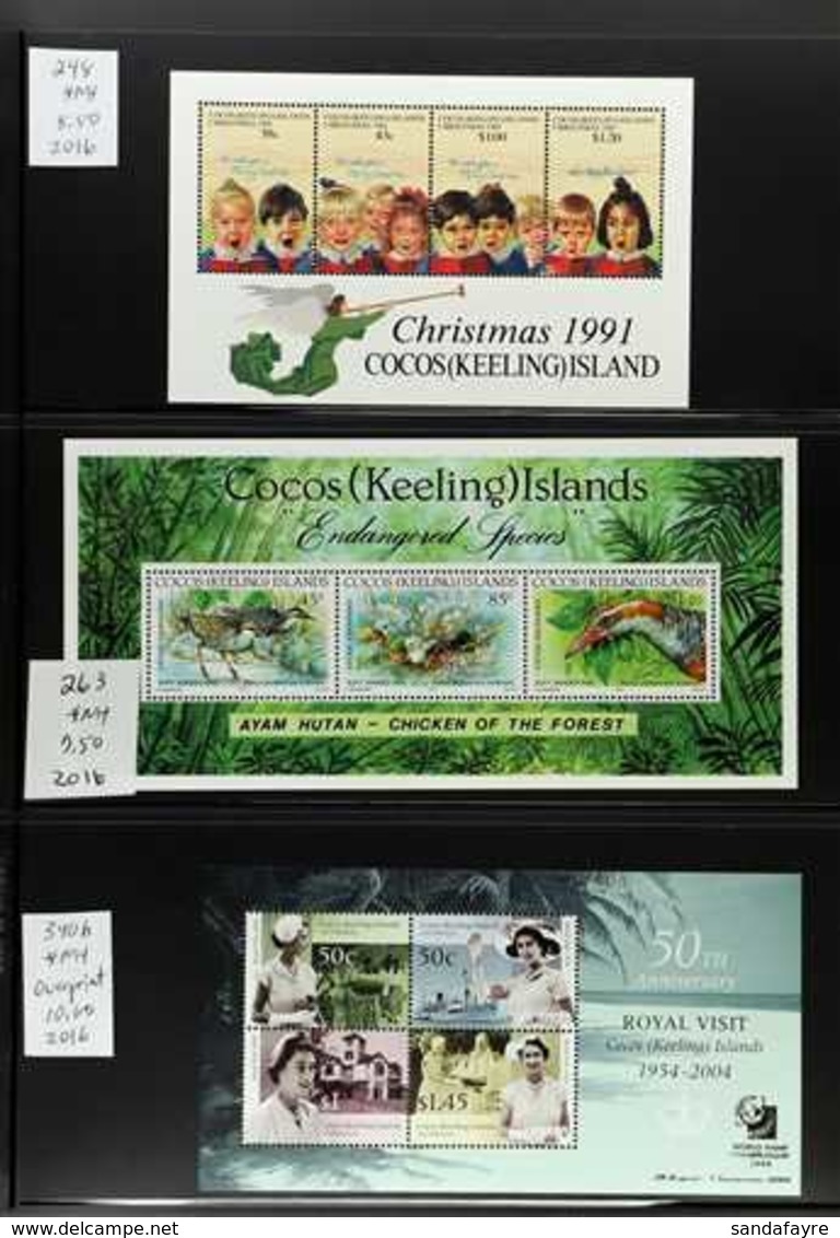 1985-2004 NEVER HINGED MINT COLLECTION On Stock Pages, All Different, Includes Includes 1987 Sailing Craft Se-tenant She - Isole Cocos (Keeling)