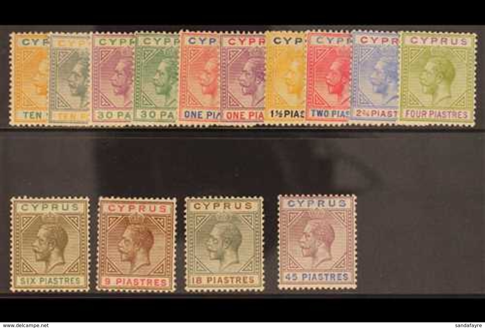 1921-23 Script Watermark Set (less 2pi Blue And Purple), SG 85/99, Fine Mint. (14 Stamps) For More Images, Please Visit  - Autres & Non Classés