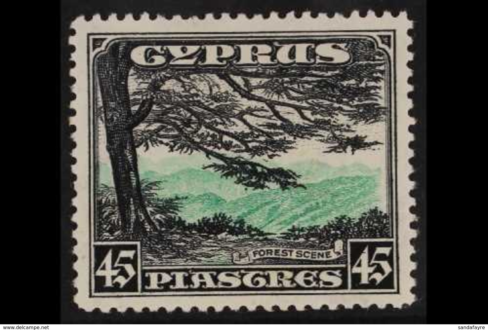 1934 45pi Green And Black, Forest Scene, SG 143, Very Fine Mint. For More Images, Please Visit Http://www.sandafayre.com - Altri & Non Classificati