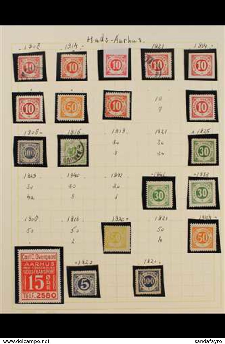 RAILWAY LOCAL STAMPS AARHUS ODDER HOU JERNBANE 1908-1953 Mint (mostly Never Hinged) And Used Collection In Hingeless Mou - Autres & Non Classés