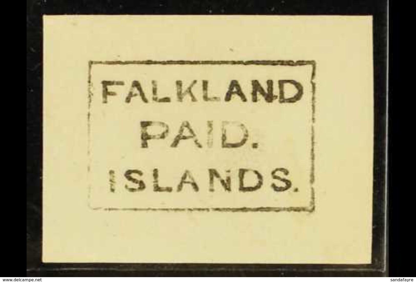 1869-76 "Falkland Islands Paid" Frank On Small Piece, SG FR1, Fine. For More Images, Please Visit Http://www.sandafayre. - Falkland