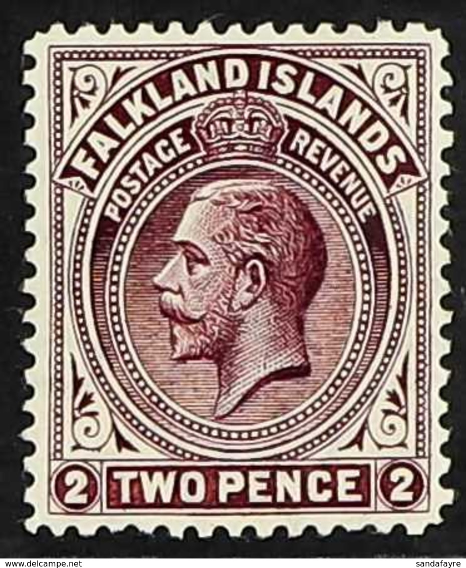 1912-20 2d Maroon Line Perf 14, SG 62b, Very Fine Mint, Very Fresh. For More Images, Please Visit Http://www.sandafayre. - Falkland