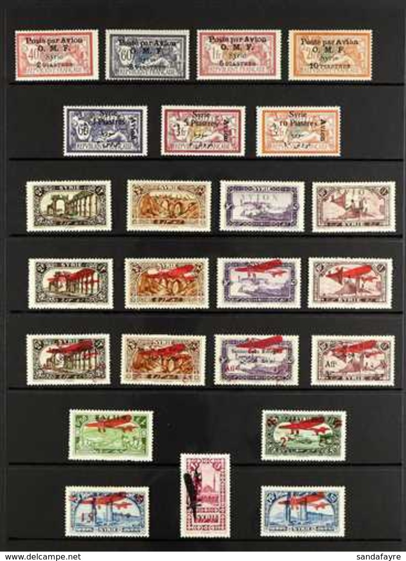 SYRIA 1922-1945 ALL DIFFERENT AIR POST COLLECTION. A Fine Mint Or Never Hinged Mint Collection Presented On Stock Pages  - Autres & Non Classés