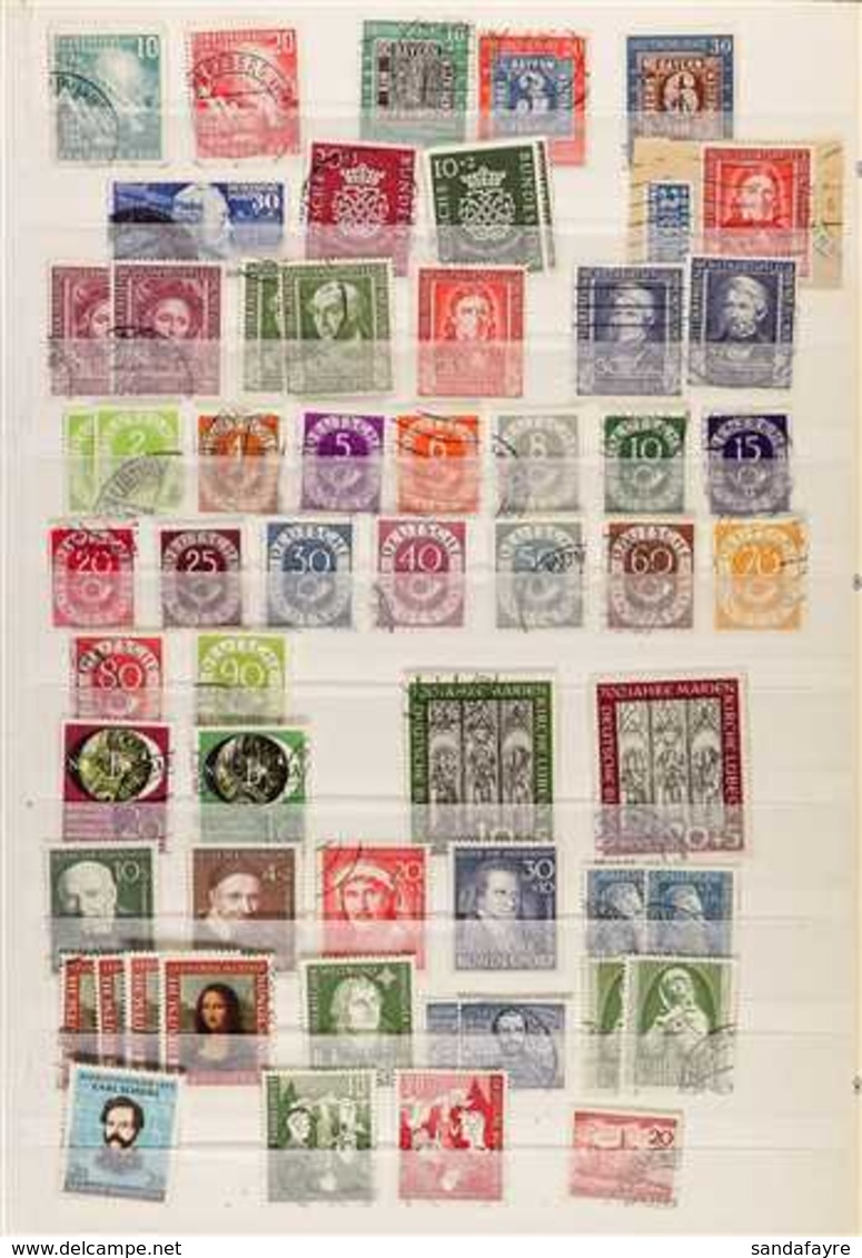 1949-1981 COMPREHENSIVE FINE USED COLLECTION INCLUDING BERLIN Presented On Stock Pages, Mostly All Different, Includes W - Otros & Sin Clasificación