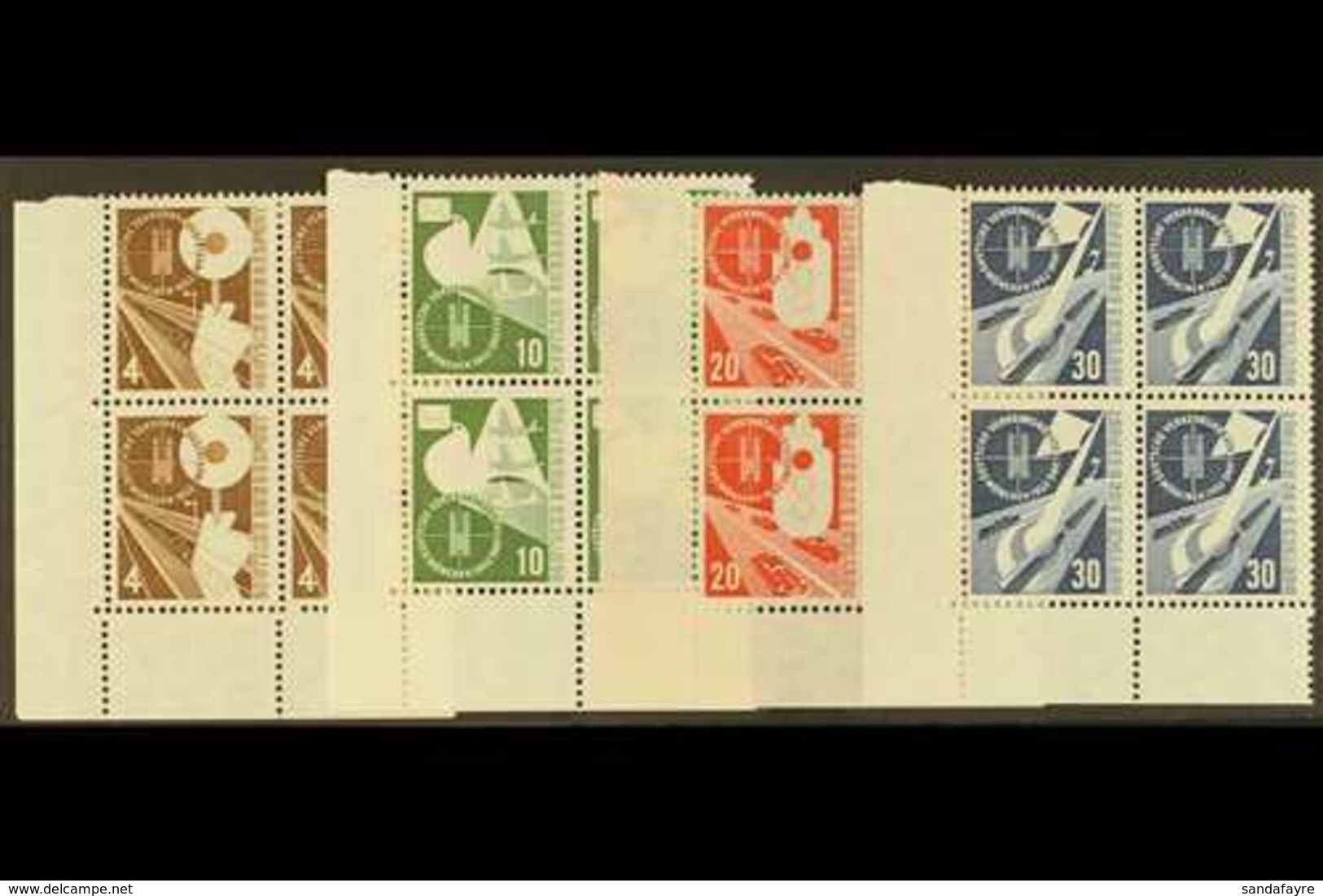 1953 Transport Exhibition Complete Set (Michel 167/70, SG 1093/96), Superb Mint (lower Pairs Never Hinged) Lower Left Co - Otros & Sin Clasificación