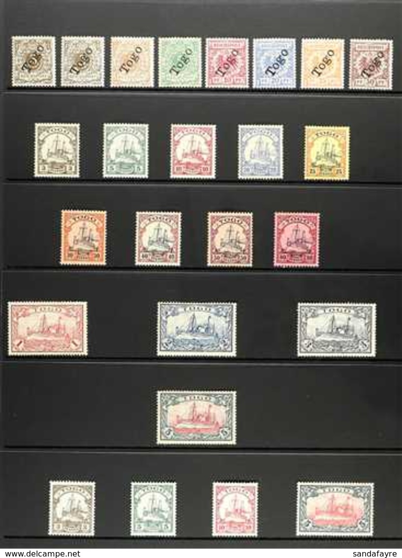 TOGO 1897-1919 COMPLETE MINT COLLECTION That Includes 1897 "Togo" Overprinted Set With Additional 3pf Shades (Mi 1/6), 1 - Autres & Non Classés