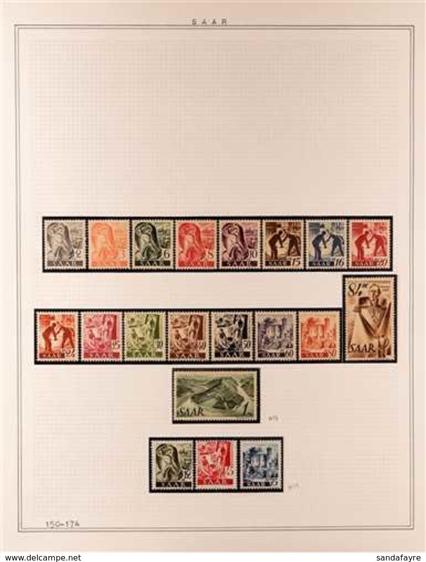1947-1959 NEVER HINGED MINT COLLECTION In Hingeless Mounts On Leaves, ALL DIFFERENT, Includes 1948 Defins Set Incl Airs, - Autres & Non Classés