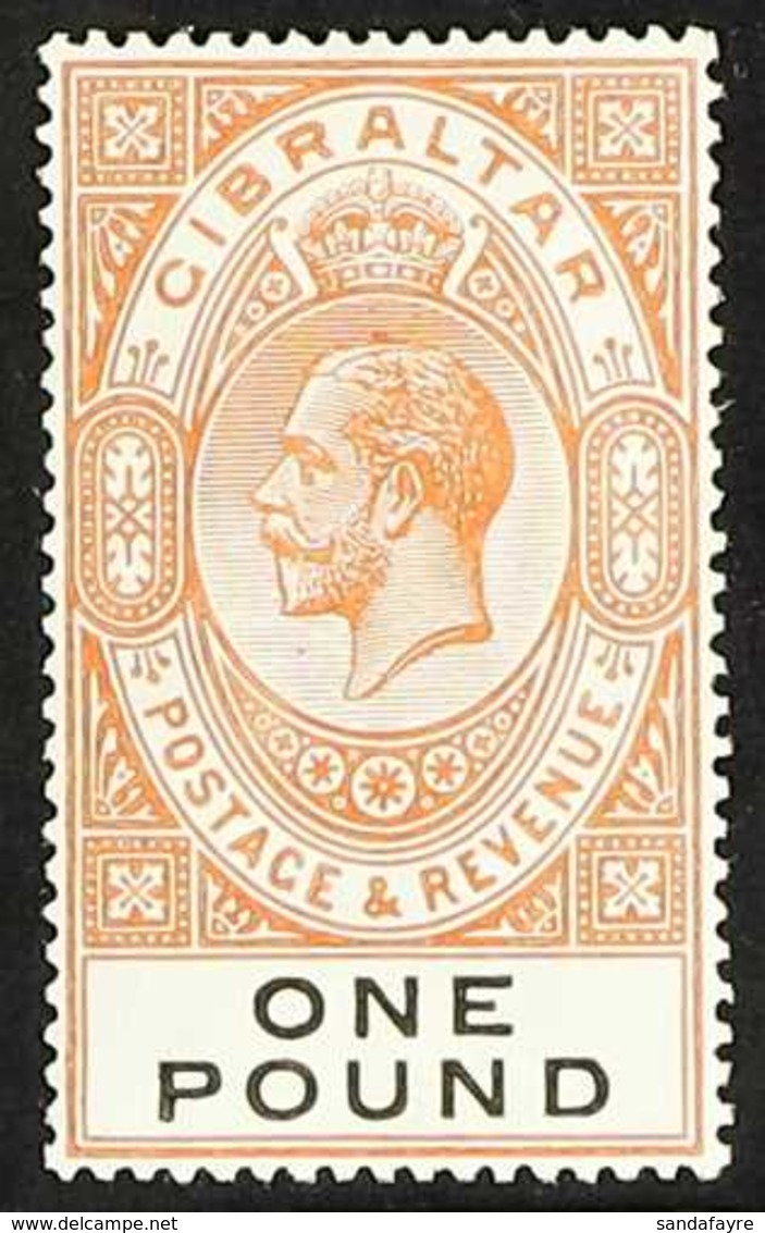 1925-32 £1 Red-orange & Black KGV, SG 107, Very Fine Mint, Very Fresh. For More Images, Please Visit Http://www.sandafay - Gibraltar