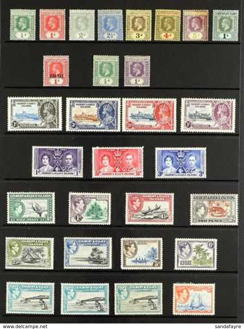 1912-55 MINT ONLY COLLECTION A Most Useful Range Presented On Stock Pages That Includes 1912-24 KGV Range With Most Valu - Isole Gilbert Ed Ellice (...-1979)