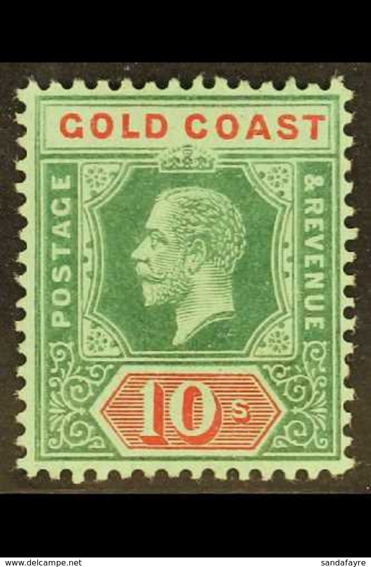 1913-21 10s Green And Red On Green, SG 83, Fine Mint.  For More Images, Please Visit Http://www.sandafayre.com/itemdetai - Côte D'Or (...-1957)
