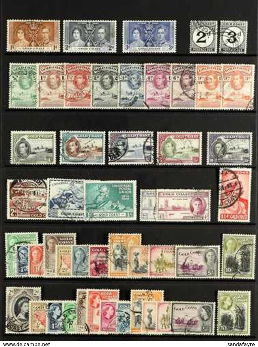 1937-1954 ALL DIFFERENT USED COLLECTION Presented On A Stock Page That Includes The 1938-43 Pictorial Set, 1948 Pictoria - Côte D'Or (...-1957)