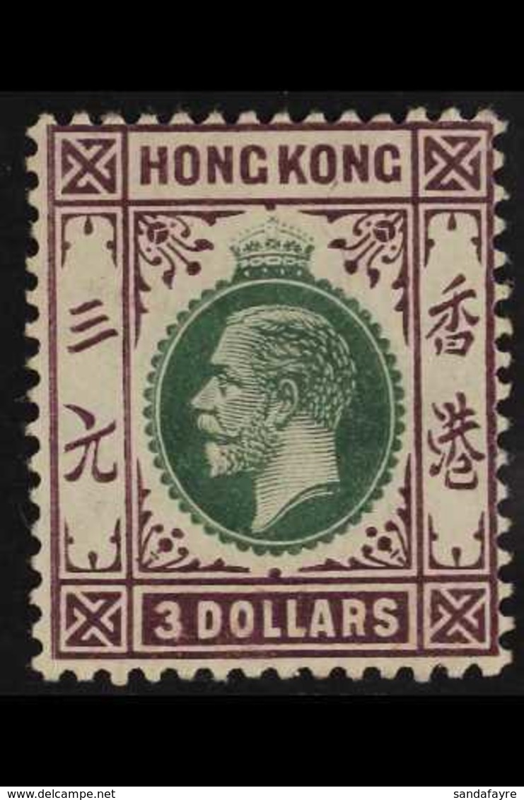 1921 $3 Green And Dull Purple, Wmk Script, SG 131, Very Fine Mint. For More Images, Please Visit Http://www.sandafayre.c - Autres & Non Classés