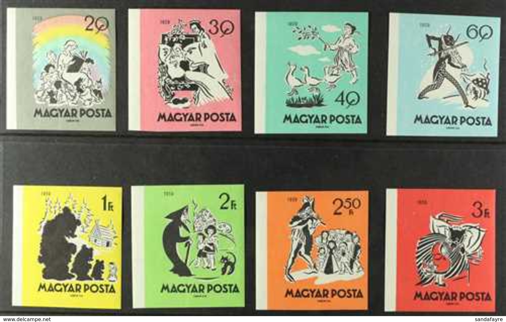 1959 Fairy Tales Complete Set IMPERF, Michel 1642B/49B, Never Hinged Mint. (8 Stamps) For More Images, Please Visit Http - Altri & Non Classificati