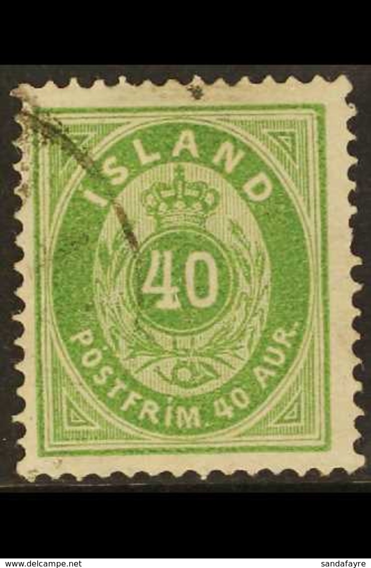 1876 40aur Green, Perf 14x13½, Fac 16, Very Fine Used. Lovely Bright Stamp. For More Images, Please Visit Http://www.san - Autres & Non Classés