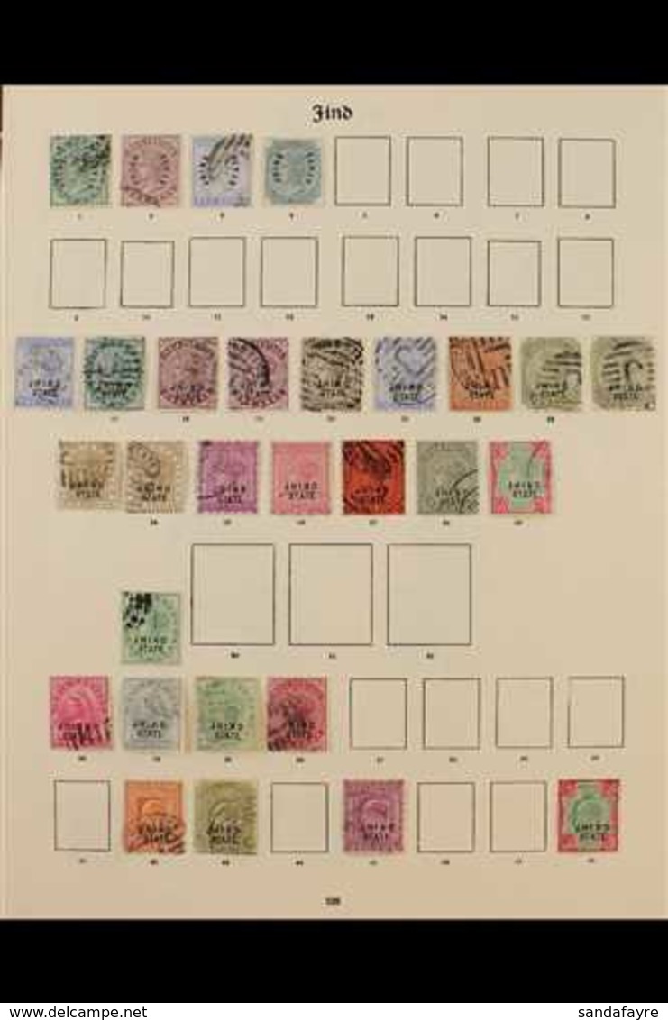 JIND 1885-1934 FINE USED COLLECTION On Pages, Virtually All Different, Includes 1885 (July) Set To 4a (indistinct Cancel - Autres & Non Classés