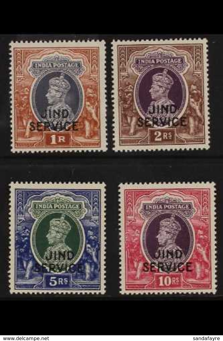 JIND OFFICIALS 1939 1r - 10r "JIND SERVICE" Ovpt, SG O83/86, Very Fine Never Hinged Mint. (4 Stamps) For More Images, Pl - Autres & Non Classés