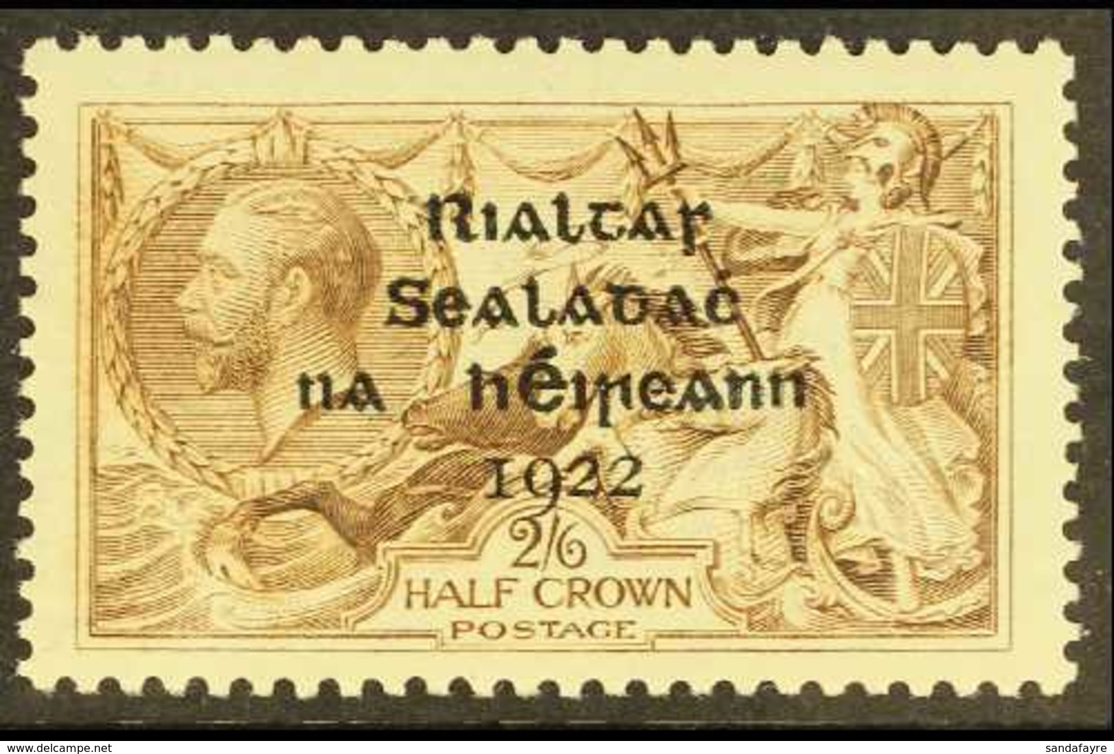 1922 2s6d Sepia-brown Seahorse With Thom Overprint, SG 44, Never Hinged Mint, Very Fresh. For More Images, Please Visit  - Altri & Non Classificati