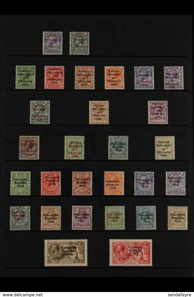 1922-28 MINT & NHM COLLECTION Presented On A Stock Page That Includes The Thom Opts Set (ex 2d Die I), 1922-23 Opts Set  - Other & Unclassified