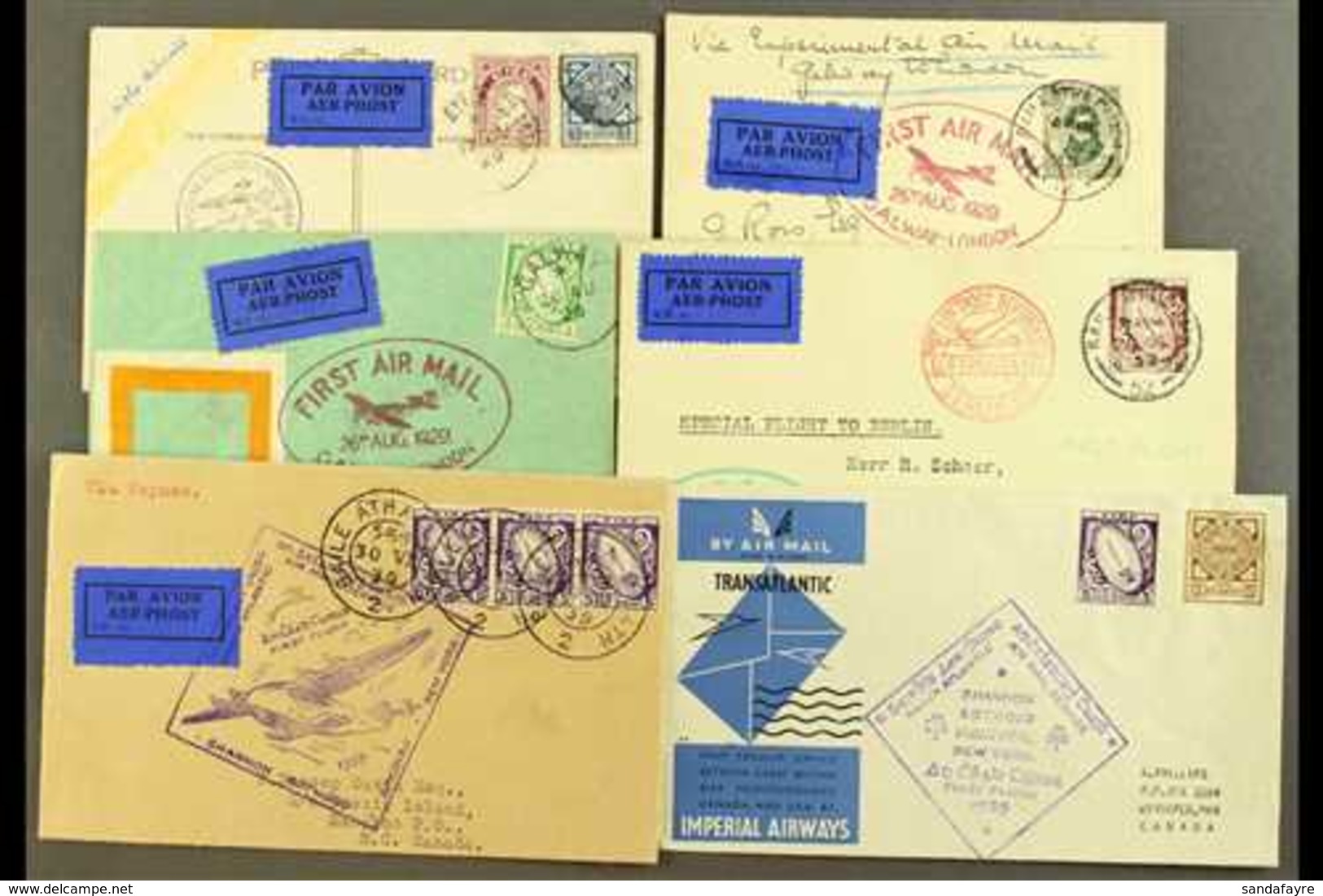 1929-36 AIRMAIL COVERS COLLECTION With 1929 (June) Dublin To Sweden With Stockholm To Amsterdam Cachet, 1929 (Aug) Galwa - Altri & Non Classificati